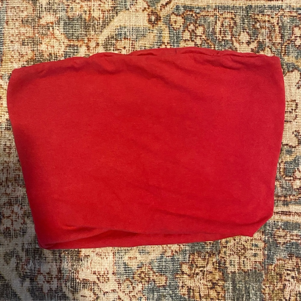 Red Small “Better Be” Tube Crop Top